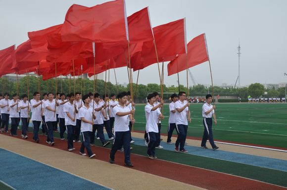 DSC_0667   由商贸学院男生组成的红旗队气宇轩昂.jpg